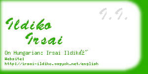 ildiko irsai business card